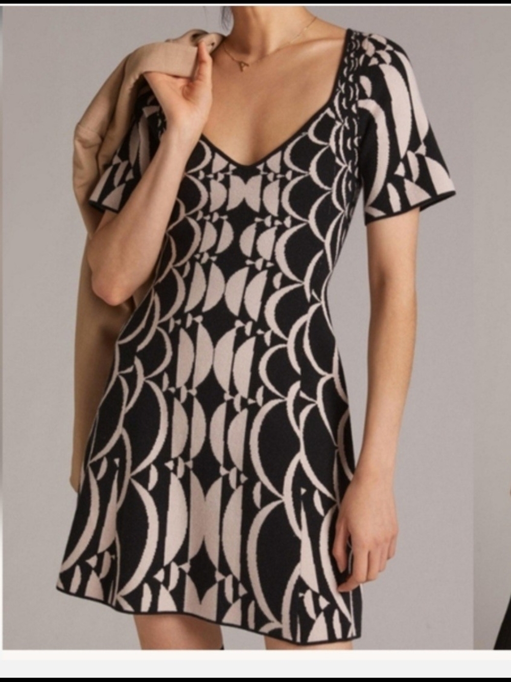 Anthropologie Jacquard Mini Dress Size S